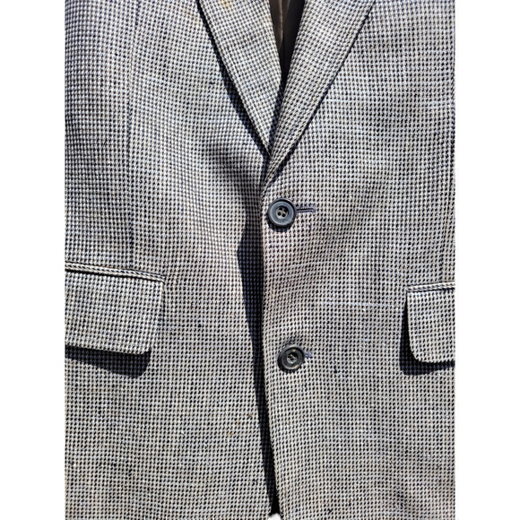 Vintage Robert Alexander Beige and Black Check Tweed 2 Button Blazer - Picture 5 of 12